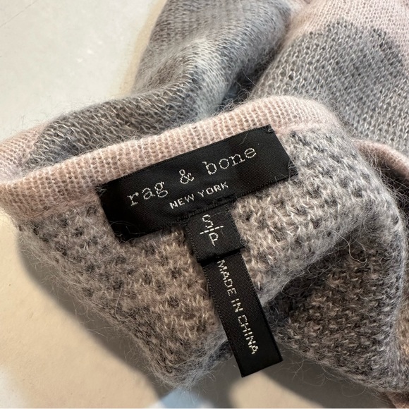 rag & bone Sinclair Sweater Pink Gray Wool Mohair Camo Print Jumper, Size S - Picture 10 of 13